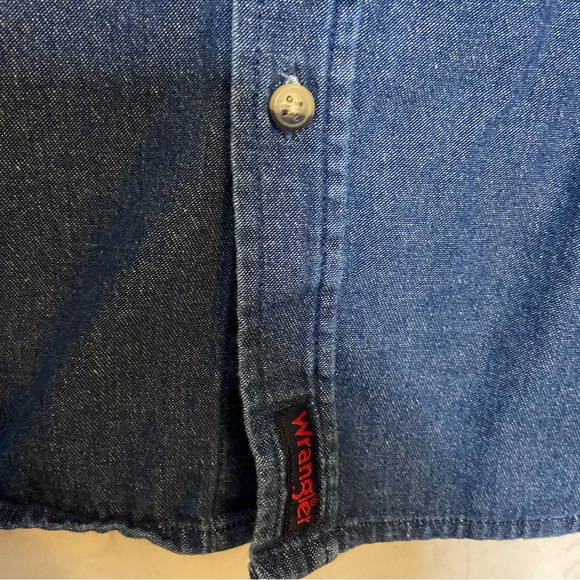 Wrangler Denim Button Down Shirt Size M - Picture 3 of 4